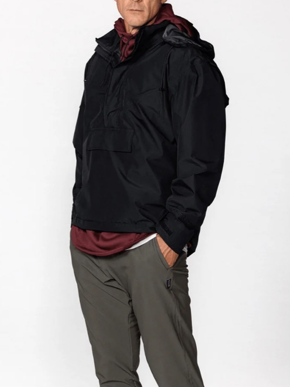 Boathouse Gore-Tex Stevenson Anorak Jacket Black Waterproof Hooded USA X-Large